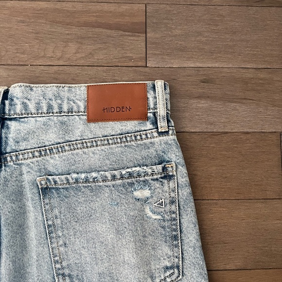 Wide leg jeans distressed mid wash - Picture 3 of 3